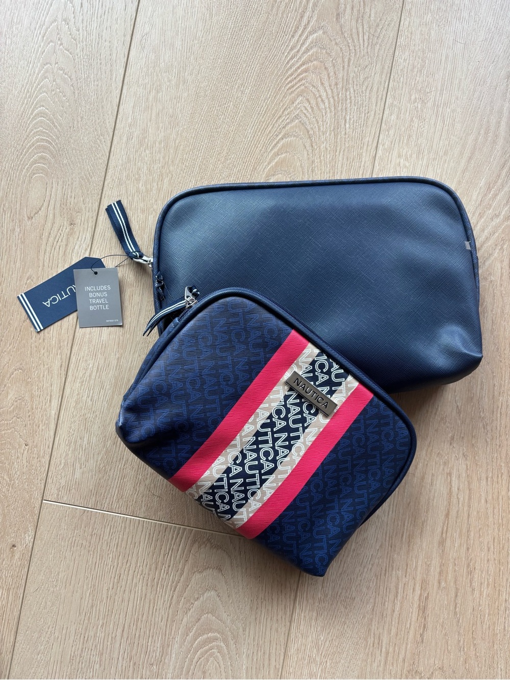 Nautica Navy Toiletry Pouch Set